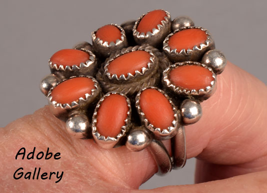 Alternate view of this coral ring.