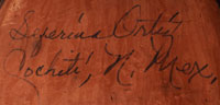 Artist Signature of Seferina Ortiz, Cochiti Pueblo Potter