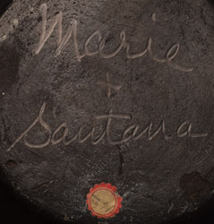 Artist duo signature of Maria and Santana Martinez of San Ildefonso Pueblo