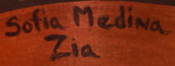 Artist signature of Sofia Pino Medina, Zia Pueblo Potter