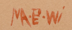 Zia Pueblo artist signature of Velino Shije Herrera (1902-1973) Ma Pe Wi (Oriole) 