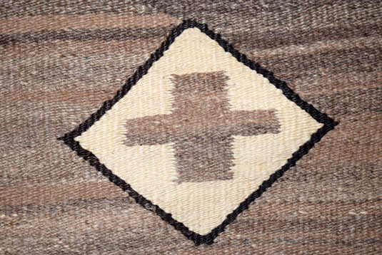 Alternate close-up view of a section of this Navajo rug.