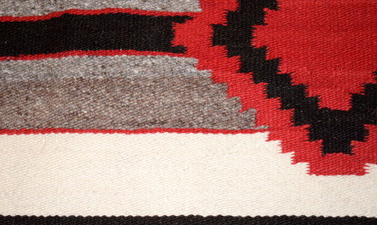 Alternate close-up view of a section of this Navajo textile.