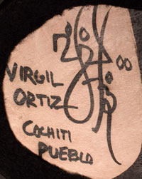 Signature of Virgil Ortiz, Cochiti Pueblo Artist