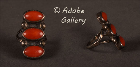 Alternate views of this coral ring.