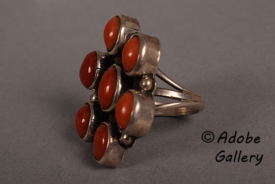 Alternate view of this coral ring.