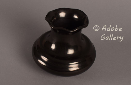 Alternate view of this blackware jar.