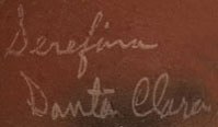 Artist Signature of Sara Fina Tafoya, Santa Clara Pueblo Potter