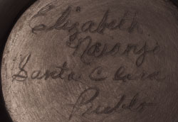 Artist signature of Elizabeth Naranjo, Santa Clara Pueblo Potter