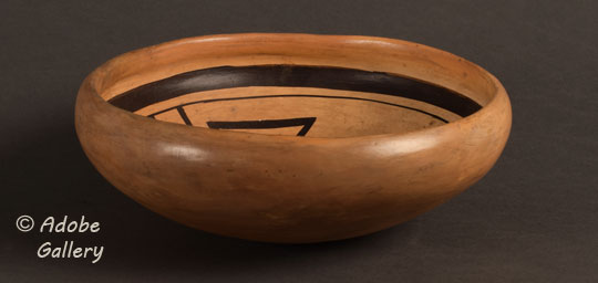 Alternate view of the side of this bowl by Nampeyo.