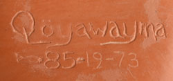 Artist signature of AL Qöyawayma, Hopi Pueblo Artist