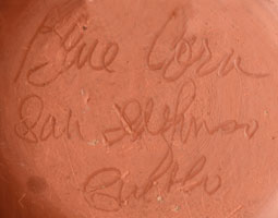 Artist signature of Crucita Gonzales Calabaza - Blue Corn, San Ildefonso Pueblo Potter