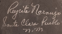 Artist signature of Reycita Naranjo (1926-2003) Santa Clara Pueblo