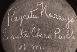 Artist signature of Reycita Naranjo (1926-2003) Santa Clara Pueblo