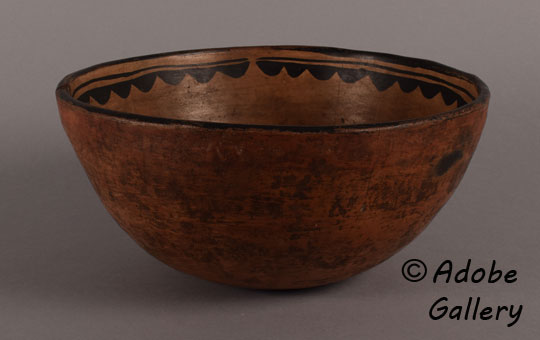 Alternate side view of this pottery bowl.