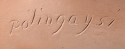 Hopi Pueblo artist signature of Elizabeth White (1892-1990) Polingaysi Qöyawayma