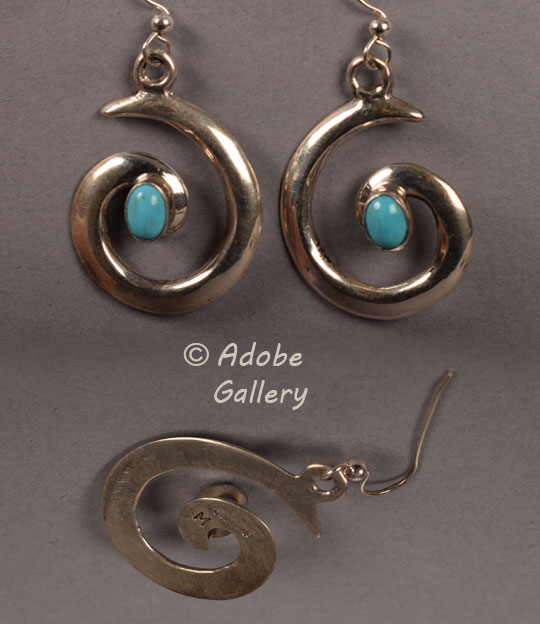 Alternate view of the earrings.  These are made for pierced ears.