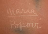 Artists' signatures of Maria Martinez and Popovi Da, San Ildefonso Pueblo Potters