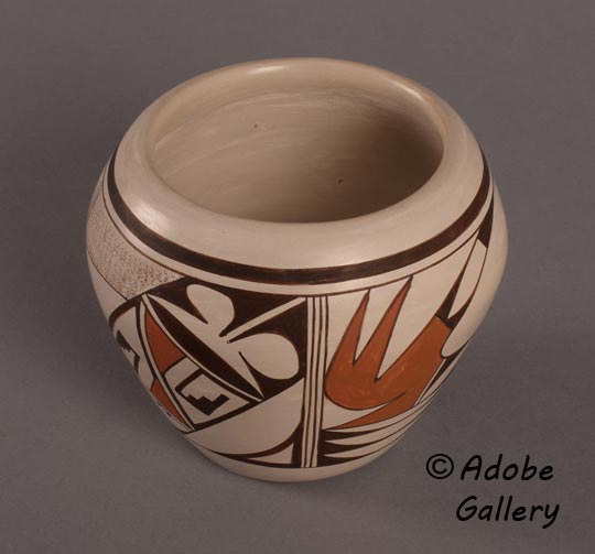 Alternate view of this modern pottery vessel.
