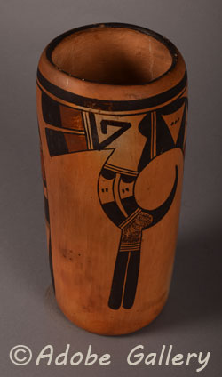 Alternate view of this Hopi Pueblo Pottery Cylinder.