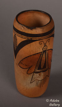 Alternate view of this Hopi Pueblo Pottery Cylinder.