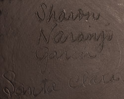 Artist signature of Sharon Naranjo Garcia, Santa Clara Potter