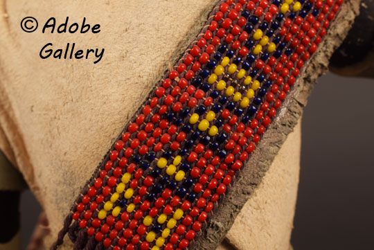 Close up view of the beadwork sash.