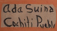 Artist signature of Ada Suina, Cochiti Pueblo Potter