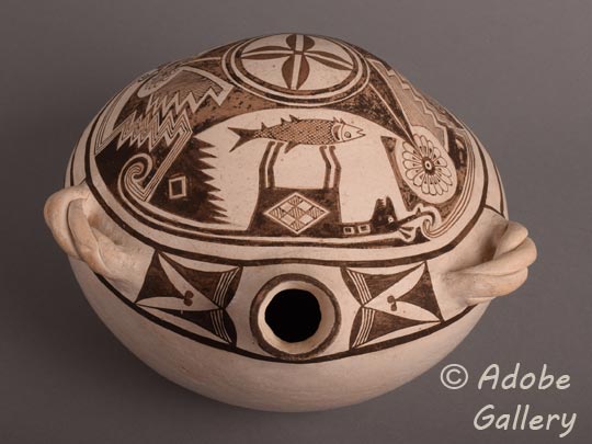 Alternate view of this pottery canteen.