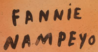 Artist signature of Fannie Polacca Nampeyo, Hopi-Tewa Potter