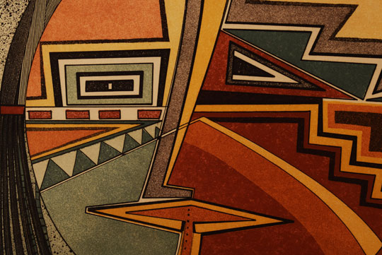 Close up view of a section of this print.