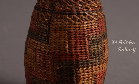 Close up view of the mid-body designs of this basket.