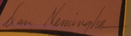 Artist signature of Dan Namingha, Hopi Pueblo