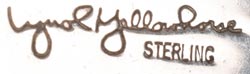 Artist signature of Lynol Yellowhorse (1962-2003) Diné of the Navajo Nation