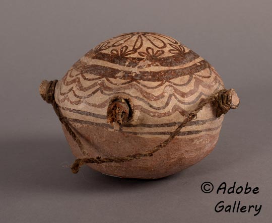 Alternate side view of this pottery vessel.