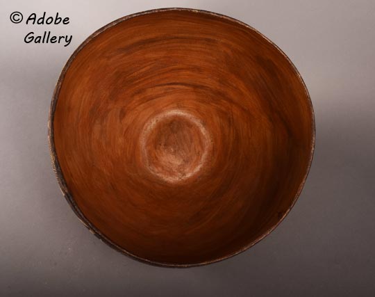 Alternate inside view of this old Acoma Pueblo Dough Bowl.