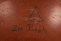 Artist hallmark signature of Seferina Bell, Zia Pueblo Potter