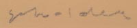 Artist signature of Fritz Scholder, Luiseño Indian Artist