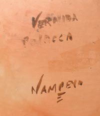 Artist signature of Vernida Polacca Nampeyo, Hopi-Tewa Potter