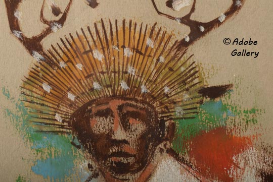 Alternate close-up view of a section of this painting.
