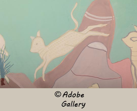 Alternate close-up view of a section of this painting.