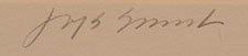 Artist signature of Jaune Quick-to-See Smith (1940-2025) Flathead Indian Reservation - Confederated Salish and Kootenai Tribes