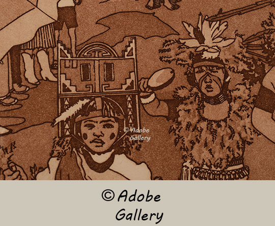 Close up view of one etching. Close up view of one etching.