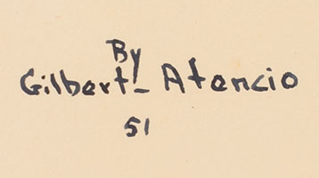 Artist signature of Gilbert Atencio (1930-1995) Wah Peen