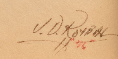 Artist signature of J.D. Roybal, San Ildefonso Pueblo Painter