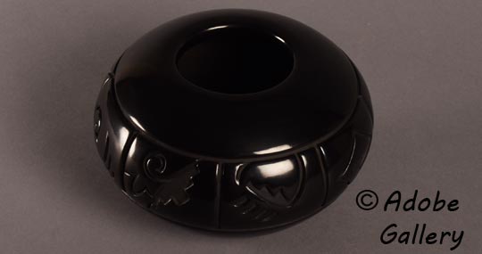 Alternate view of this blackware vessel.