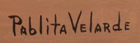 Artist signature of Pablita Velarde, Santa Clara Pueblo Painter