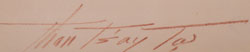 Artist signature of Tommy Edward Montoya (1952-2009) Than Ts'áy Tas, Ohkay Owingeh Pueblo