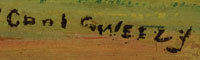 Arapaho artist signature of Carl Sweezy  (1879-1953) Wattan