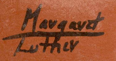 Artists’ signature of Margaret Gutierrez (1936-2018) and Luther Gutierrez (1911-1987) Santa Clara Pueblo